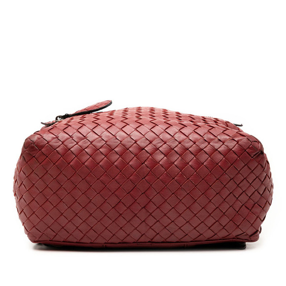 BOTTEGA VENETA Red Leather Intrecciato Backpack main image 4